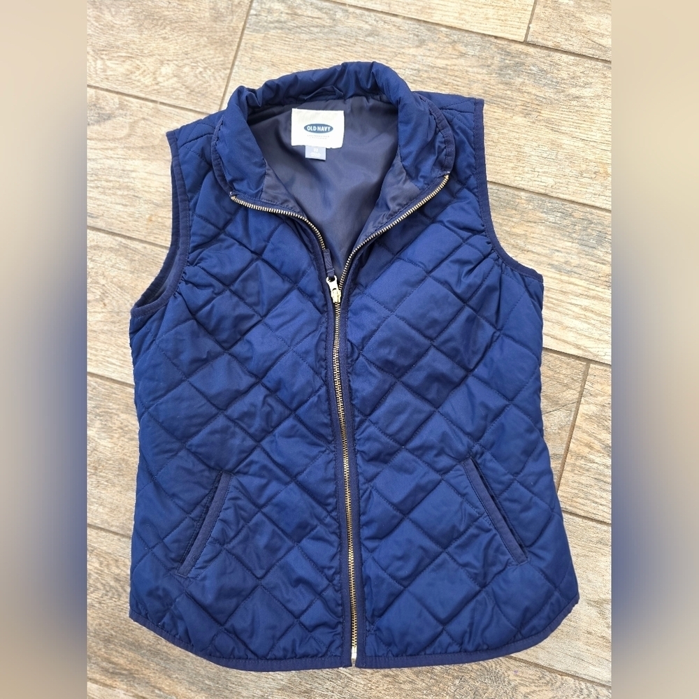 Old Navy Dark Blue Quilted Vest
